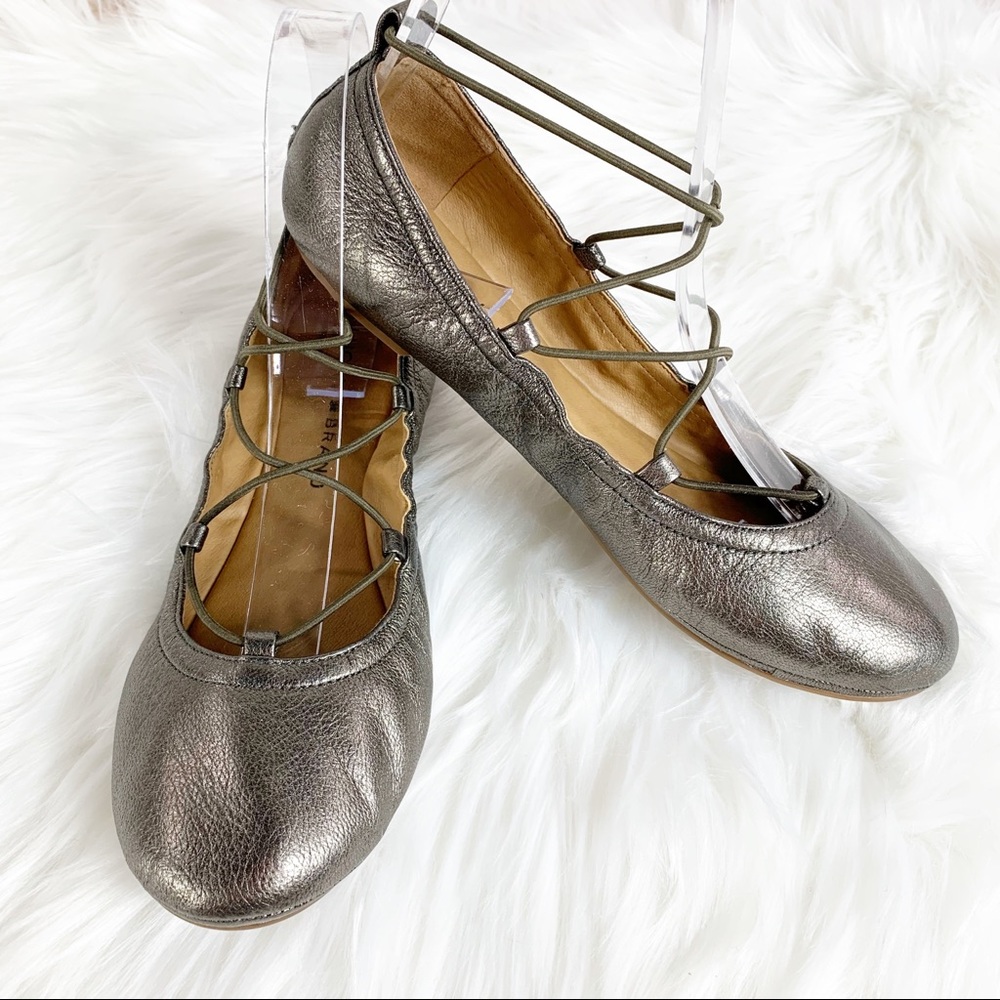 Lucky Brand | Aviee Lace Up Metallic Flats